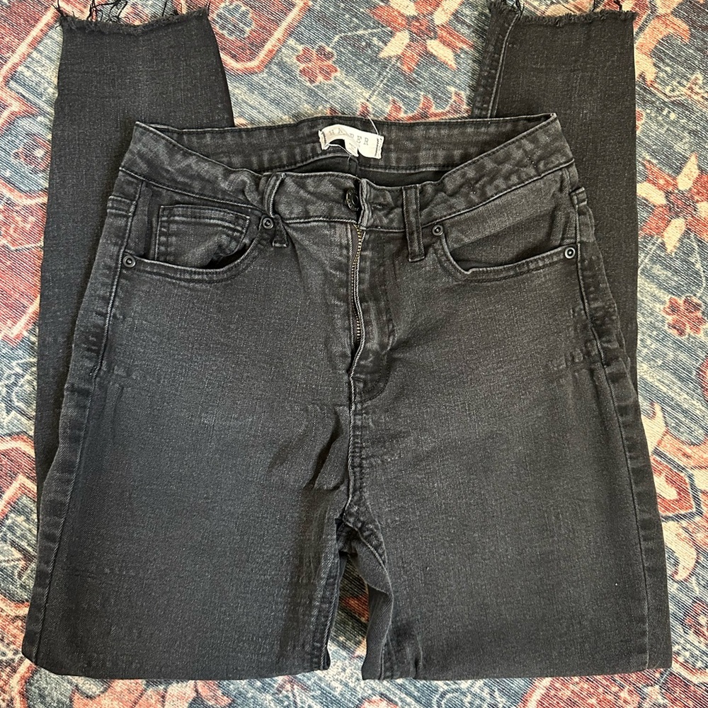 Harper Slate Gray Cropped Jeans